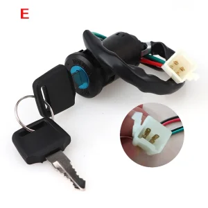 2 Wires/4 Wires Ignition Switch with 2 Keys On-Off Lock For Electrical Scooter ATV Motorcycle Motorbike ATV Quad Dirt Bike Parts