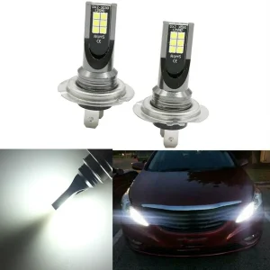 H7 Led Light Bulb Kit Car Fog Light Bulbs 55w Super-Bright 6000k White Led Lights For Vehicles High Power Auto Headlight LED DRL
