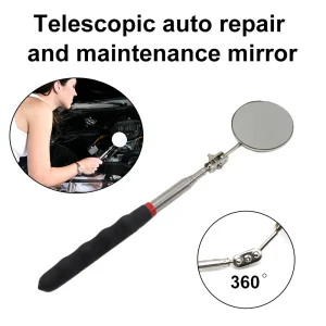 50mm Detection folding mirror 360° rotating reflector universal auto repair tool accessory telescopic bottom inspection mirror
