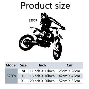 1pc Cool Motorcycle Rider Sticker Waterproof Vinyl Wallpaper Home Décor Bedroom Background Wall Art Decal Direct Shipping