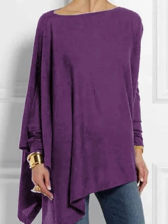 Cotton Irregular Womens Tops And Blouses Casual O Neck Long Sleeve Top Female Tunic 2024 Autumn Plus Size Women Blusas Shirts - Image 9