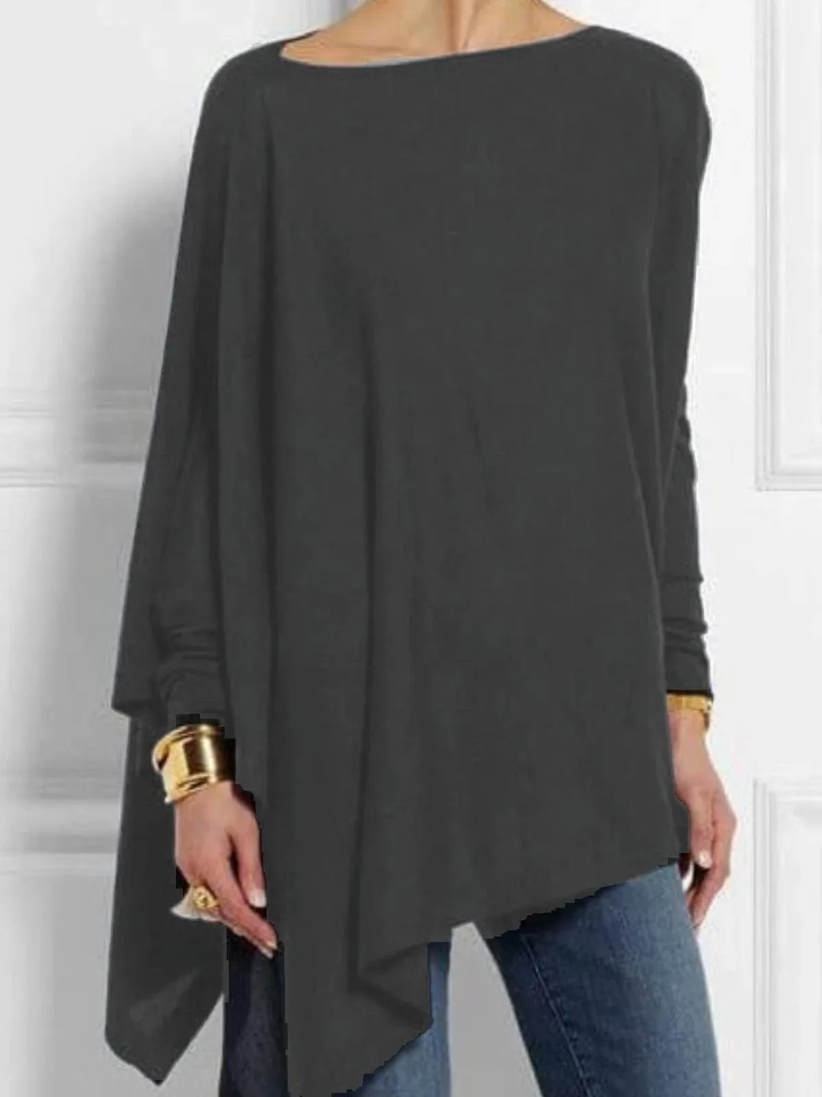 Cotton Irregular Womens Tops And Blouses Casual O Neck Long Sleeve Top Female Tunic 2024 Autumn Plus Size Women Blusas Shirts - Image 7