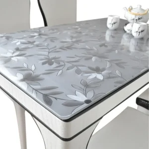 Thickened 1.0mm transparent cosmos PVC tablecloth waterproof table cover oil-proof kitchen custom soft glass protection mat