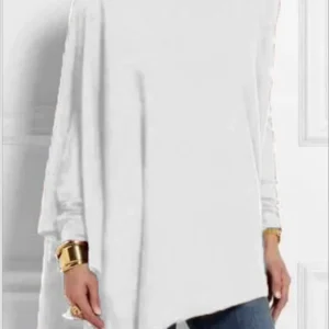 Cotton Irregular Womens Tops And Blouses Casual O Neck Long Sleeve Top Female Tunic 2024 Autumn Plus Size Women Blusas Shirts