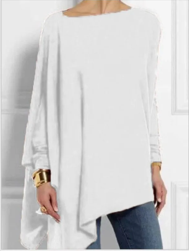 Cotton Irregular Womens Tops And Blouses Casual O Neck Long Sleeve Top Female Tunic 2024 Autumn Plus Size Women Blusas Shirts - Image 10