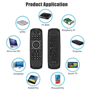 G7V PRO Backlit Gyroscope 2.4G Wireless Voice Air Mouse Russian English Keyboard Smart Remote Control For Android TV BOX X96 TX6