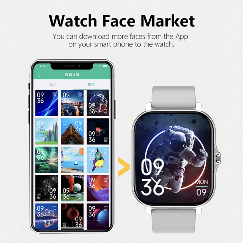 Original 1.83'' Smart Watch Fitness Clock Heart Monitor Sport Smartwatch Wireless Call Digital Wrist Watches for Men Women 2025 - Image 3