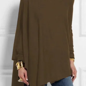 Cotton Irregular Womens Tops And Blouses Casual O Neck Long Sleeve Top Female Tunic 2024 Autumn Plus Size Women Blusas Shirts