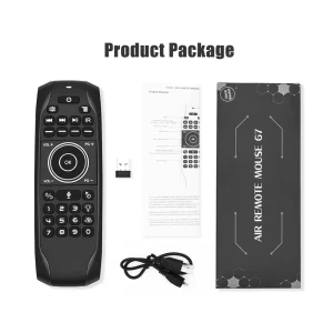 G7V PRO Backlit Gyroscope 2.4G Wireless Voice Air Mouse Russian English Keyboard Smart Remote Control For Android TV BOX X96 TX6