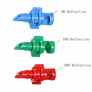100Pcs 90°180°360° Male Thread Refraction Micro Nozzles Garden Greenhouse Drip Irrigation Sprinkler Atomized Sprayer Watering