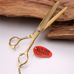 Fenice Professional High Quality Stainless Steel 6.5 inch Thinning Scissors for Pet Dog Grooming Thinner Thinning Rate 35%