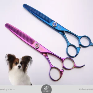 Fenice Professional High Quality Stainless Steel 6.5 inch Thinning Scissors for Pet Dog Grooming Thinner Thinning Rate 35%