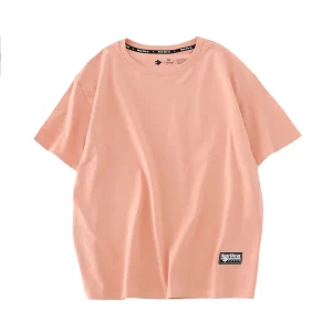WAVLATII Women New Cotton T shirts Female 210 GSM Purple Solid Fashion Casual Oversized Short Sleeve Tees Tops for Summer WT2470
