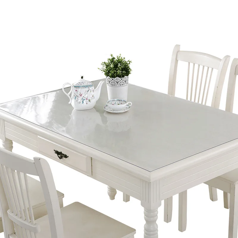 Transparent PVC table cloth frosted table top protective cover waterproof kitchen pattern oil table cloth glass soft cloth 1.0mm - الصورة 2