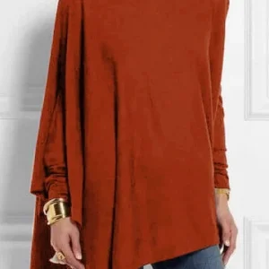 Cotton Irregular Womens Tops And Blouses Casual O Neck Long Sleeve Top Female Tunic 2024 Autumn Plus Size Women Blusas Shirts