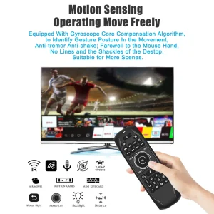 G7V PRO Backlit Gyroscope 2.4G Wireless Voice Air Mouse Russian English Keyboard Smart Remote Control For Android TV BOX X96 TX6