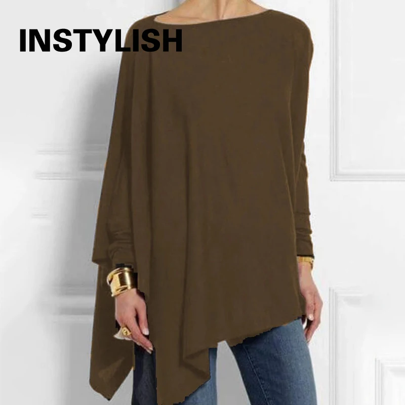 Cotton Irregular Womens Tops And Blouses Casual O Neck Long Sleeve Top Female Tunic 2024 Autumn Plus Size Women Blusas Shirts - Image 4