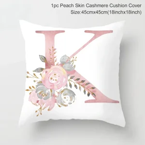 45x45cm Pink Letter Cushion Pillowcase Decorative Sofa Polyester