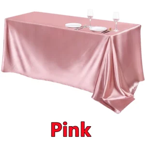 Rectangle Satin Tablecloth,Silkly Soft Solid Color Table Cover For Dining Room Wedding Party Banquet Supplies Dinner Tablecloths