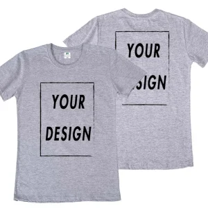 UE Size Custom Team T-shirt for Women, Add Your Own Design in Front and Back, Print and Text, High-quality T-shirt for Men