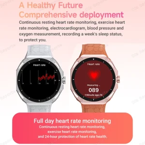 7 IN 1 Strap Smart Watch Men AMOLED Screen Heart Rate AI Voice Assistant GPS Track Smartwatch Bluetooth Call Women Wristwatch