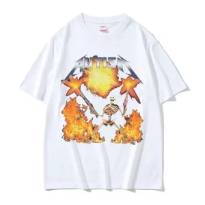 Autism Skeleton Meme T Shirt Human Funny Skull Men's Women Harajuku Gothic Vintage T Shirts Summer Cotton T-shirt Streetwear