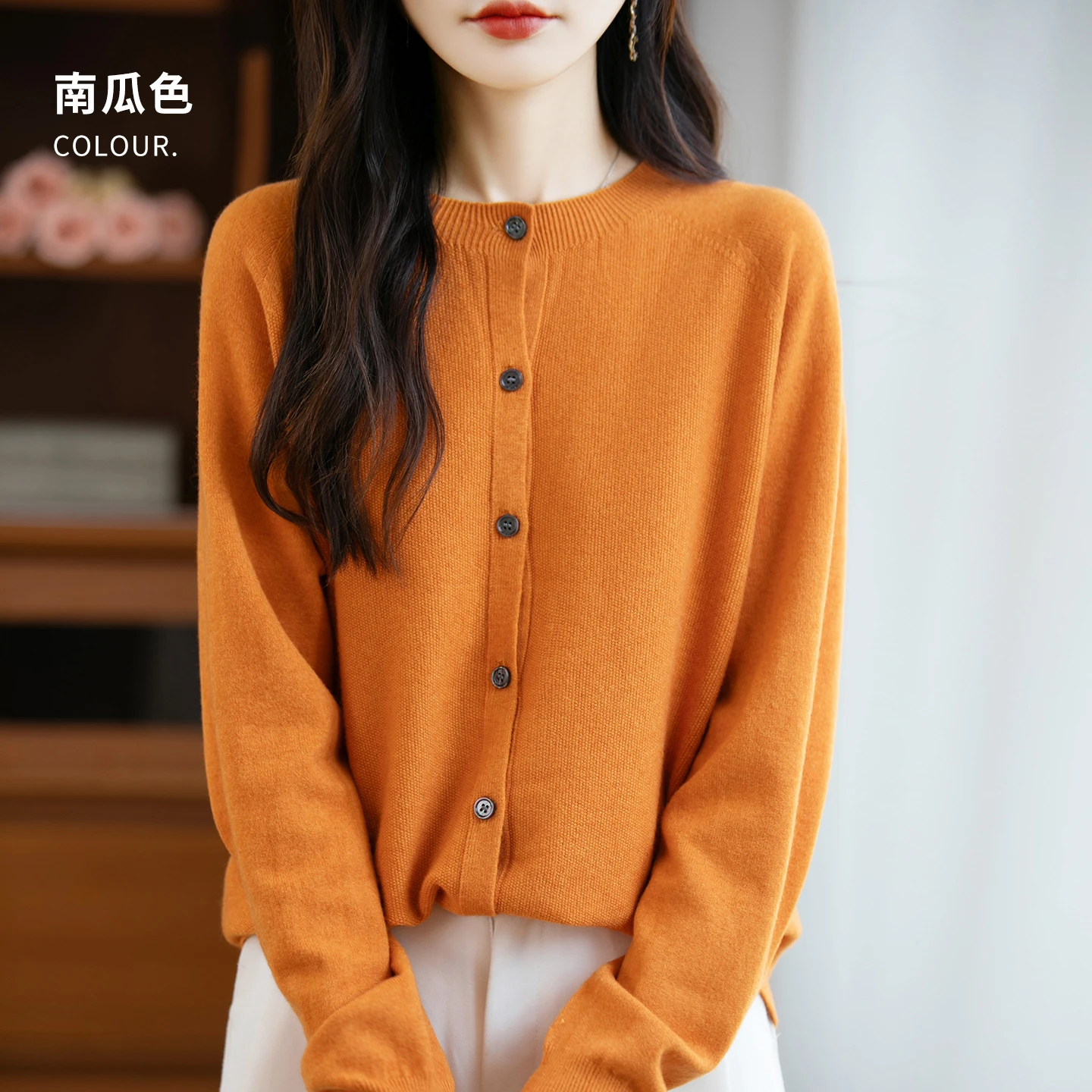 Classic Merino Wool Woman Sweater Basic Female Autumn Winter Knitted Cardigan Elegant Ladies Cashmere Long Sleeve Clothing Tops - Image 15