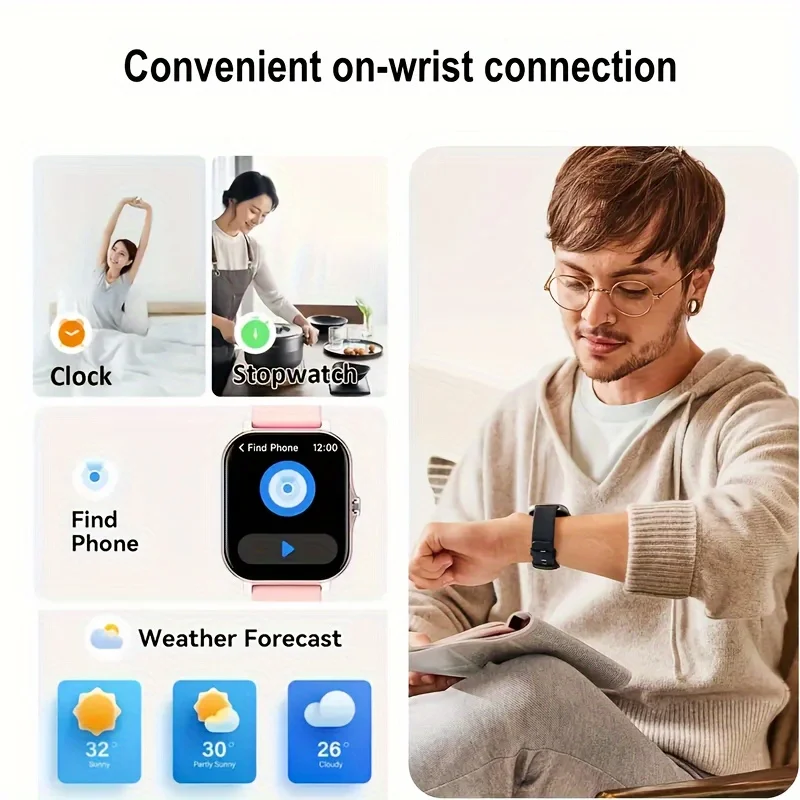 KESHUYOU 2025 Smart Watch Answer Make Call Message Preview Sport Mode DIY Dial Sleep Monitor Smart Watch for Men Women Gifts - Image 2