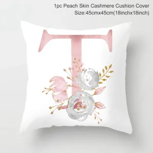 45x45cm Pink Letter Cushion Pillowcase Decorative Sofa Polyester