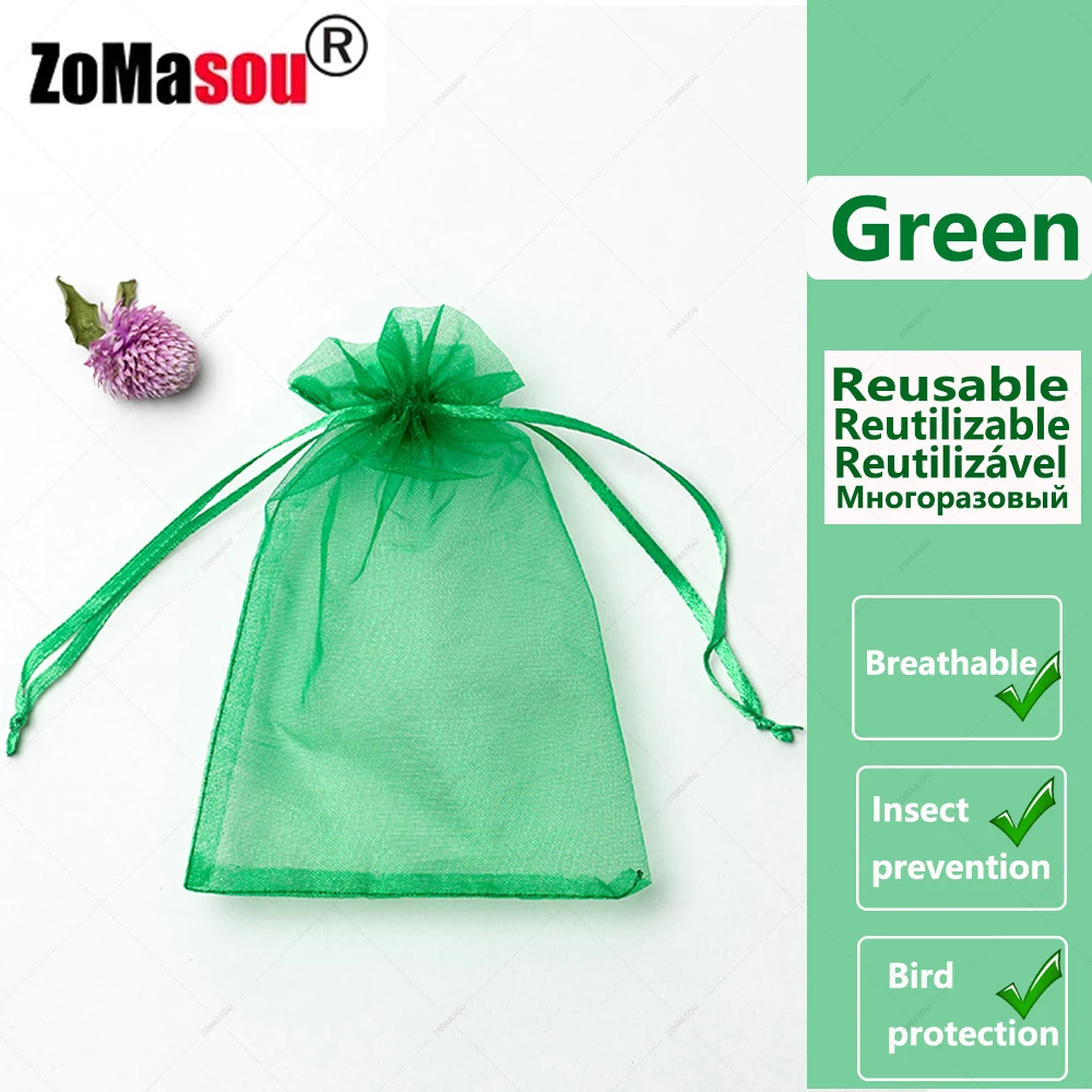 20-100PCS Vegetable Grapes Fruit Grow Bags Fruit Protection Bags Garden Anti-Bird Netting Mesh Bag Strawberry Bags Garden Tools - الصورة 7