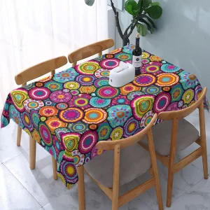 Tropical Hawaiian Leaves Turquoise Leaf Pattern Tablecloths Summer Washable Picnic Party Rectangle Table Cover Home Dining Decor