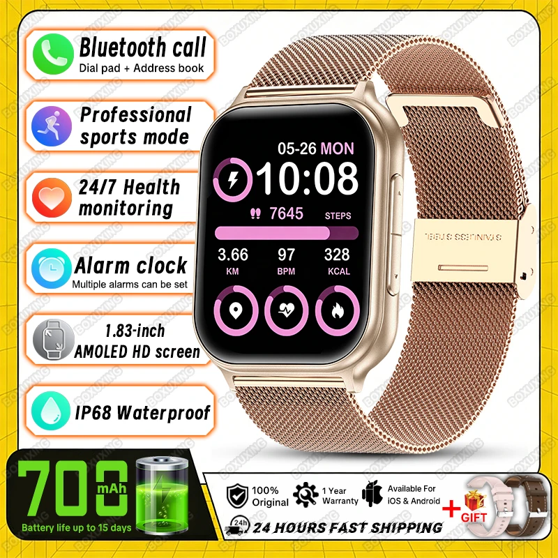 2026 New Smart Watch Outdoor Sports Fitness Men Women Heart Rate GPS Track IP68 Waterproof Bluetooth Call Smartwatch Fro Xiaomi - Image 8