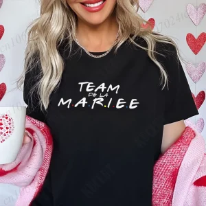 Team De La Mariée T-shirt French Evjf Futur Bride Tees Friends Single Farewell Bachelorette Party Tees Shirt for Women Clothing