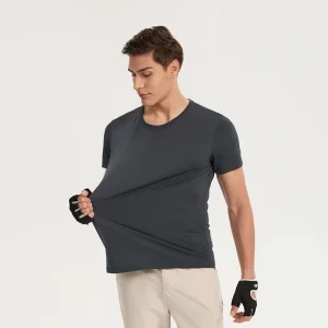 Summer fashion fitness style Breathable casual men's short sleeve T-shirt Outdoor running sports quick drying T-shirt shirt Tops