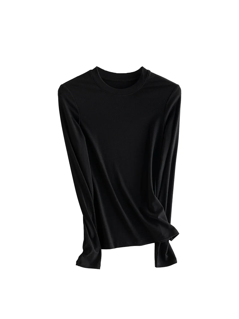 SuyaDream, Women Bottoming T Shirt, 28%Wool 37%Cotton, Long Sleeves, Solid Basic Thermal Shirt, 2025 Autumn Winter Top - Image 16