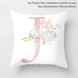 45x45cm Pink Letter Cushion Pillowcase Decorative Sofa Polyester
