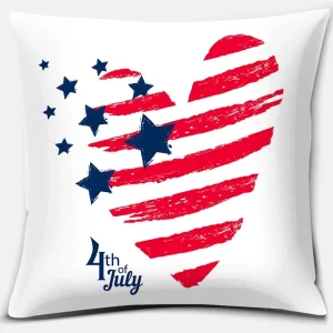 American Independence Day Series LOVE USA Printed Square Home Decoration Pillowcase Cojines Decorativos Para Sofá Akcesoria Kuch