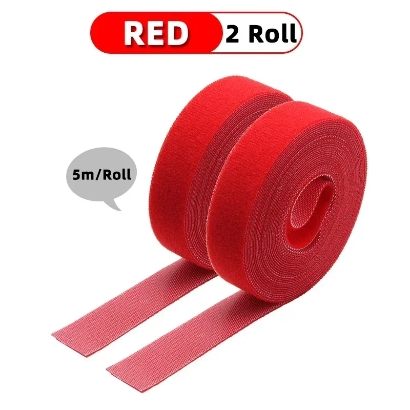 5m/roll Cable Ties Reusable Loop Bundle Self Adhesive Fastener Clip Wire Holder Management DIY Accessories Nylon Strap Organizer - الصورة 13
