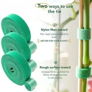 20/2M Nylon Plant Ties Plant Bandage Hook Tie Loop Adjustable Plant Support Reusable Fastener Tape for Home Garden Accessories