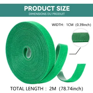 20/2M Nylon Plant Ties Plant Bandage Hook Tie Loop Adjustable Plant Support Reusable Fastener Tape for Home Garden Accessories