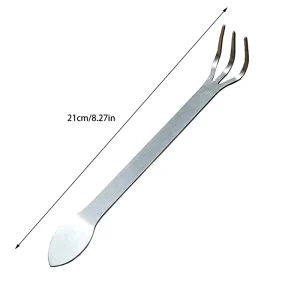 Stainless Steel Root Rake 3-Prong Loosen Soil Tool Handheld Bonsai Potted Plants Rustproof Rake Home Gardening Tool