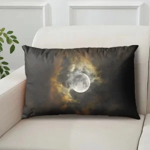 Internet-Famous Moon Pillow with Starry Night Scene, Single-Sided with Core, Pillowcase, Cushion Cover