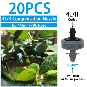 WUJIE Greenhouse Watering Sprinkler Dripper Drip Irrigation Garden Adjustable Mist Emitters Stake Micro Spray Rotating Nozzle