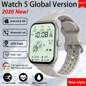 Watch 5 Global Version Smart Watch Men Women HD AMOLED Screen Heart Rate Bluetooth Call GPS Track Waterproof Sports Smartwatch