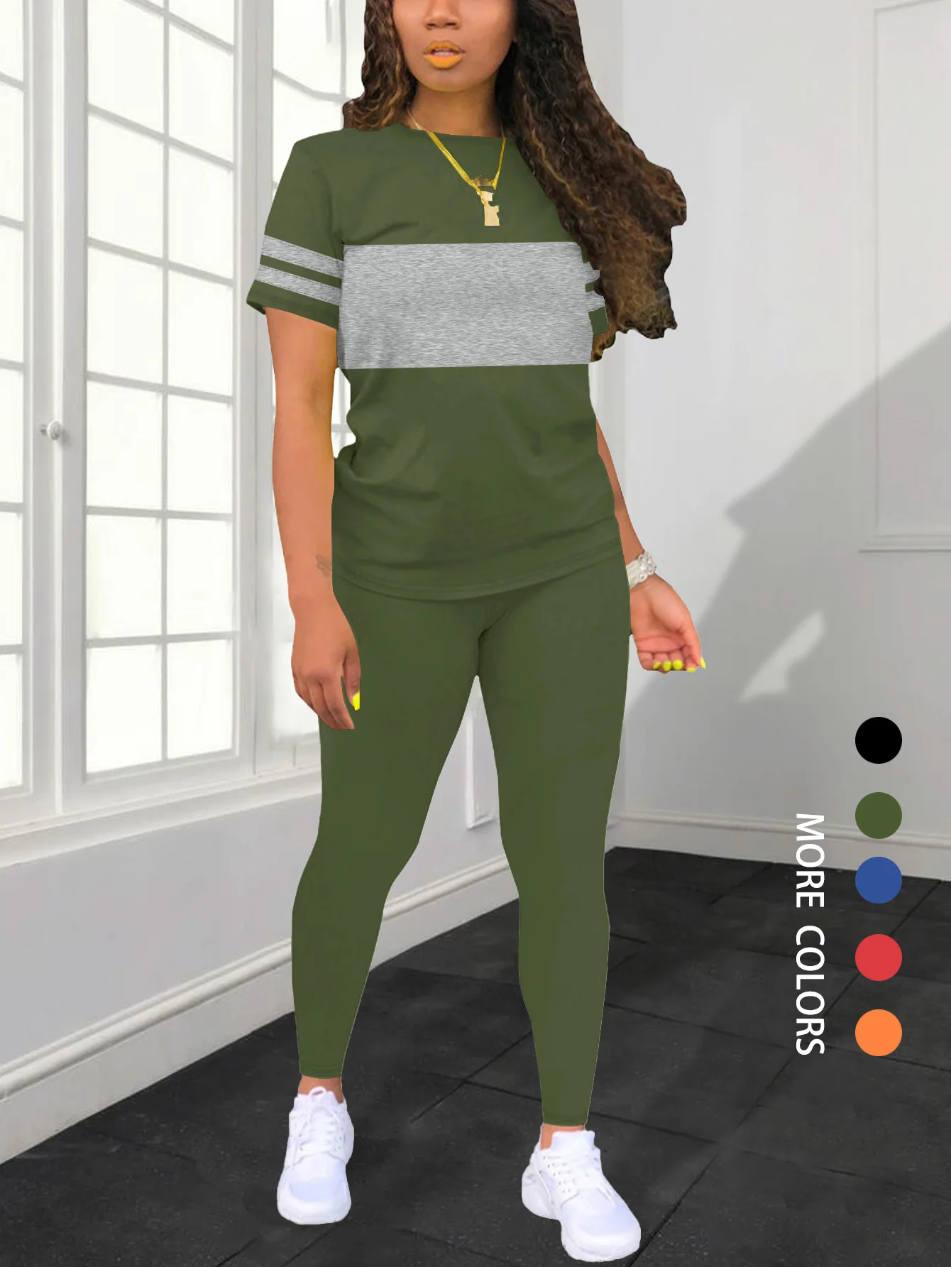 Women's Summer Casual Set Fashionable Comfortable Ensemble Ladies Clothing Outfit