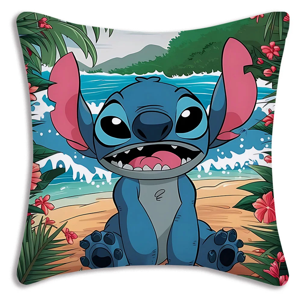Hot Cartoon Anime S-Stitchs Pillow Covers Cartoon Sofa Decorative Home Double-sided Printing Short Plush Cute Cushion Cover - Image 7
