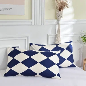 Printed Pillow Cover 2pcs Pillowcase 48x74cm Pillow Sham for Home Bed Pillowslip Rectangle Cushion Cover funda almohada