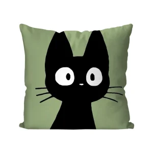 Cartoon Black Cat Print Decorative Pillowcase Bedding Home Decorative Cushion Pillowcase
