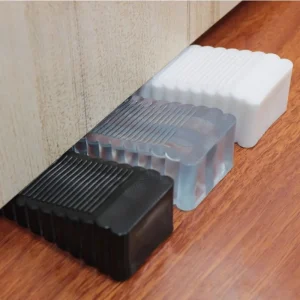Front Door Stopper: Anti-collision, Movable Rubber Doorstop for Household Use.  Wedge-shaped Hardware for Home Applications