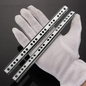 2Pcs 8"-16" Ball Bearing Drawer Slides Furniture Slide Steel Ball Bearing Slides Keyboard Cabinet Cupboard Drawer Runners
